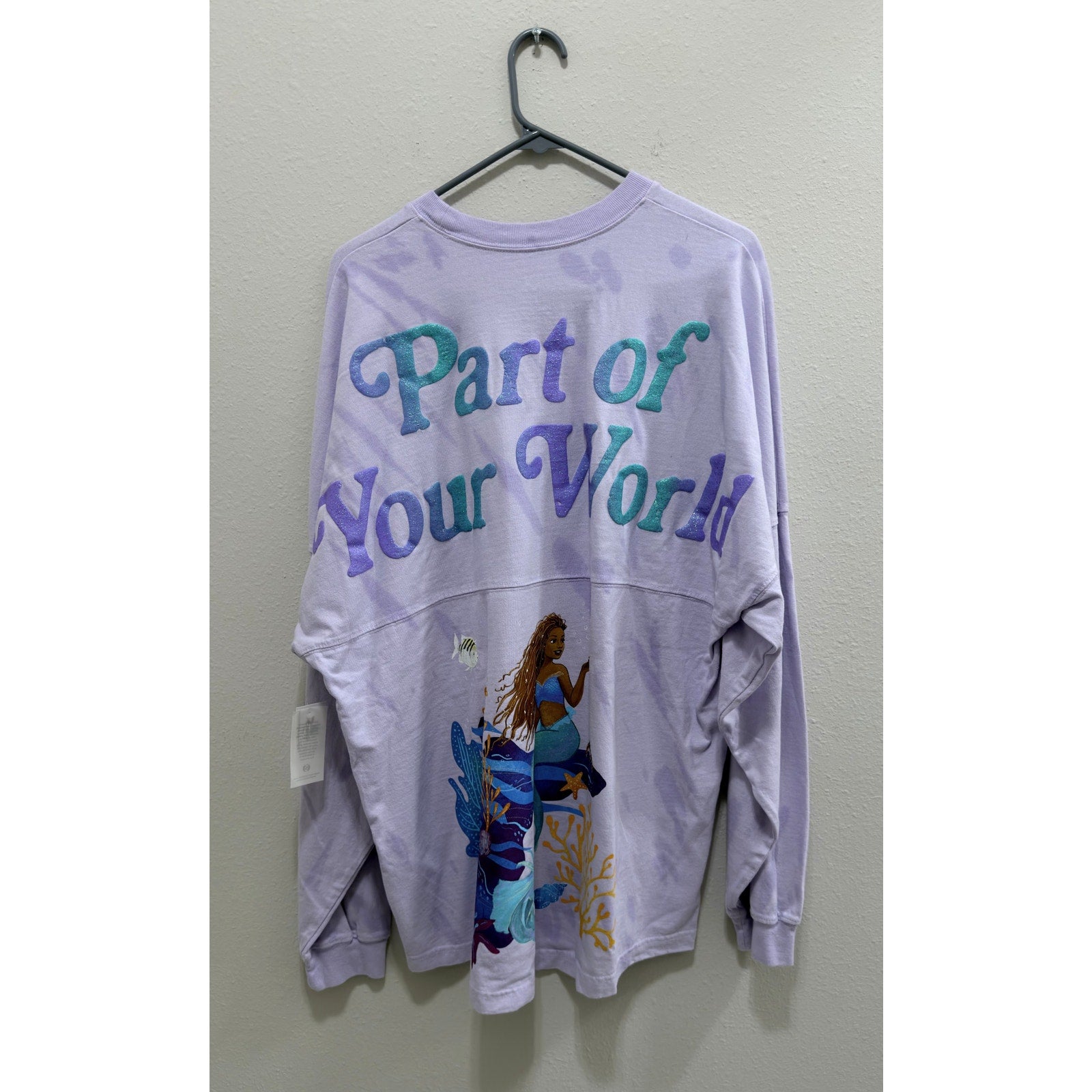 Disney The Little Mermaid Live Action Spirit Jersey Purple Lavender Large NWT