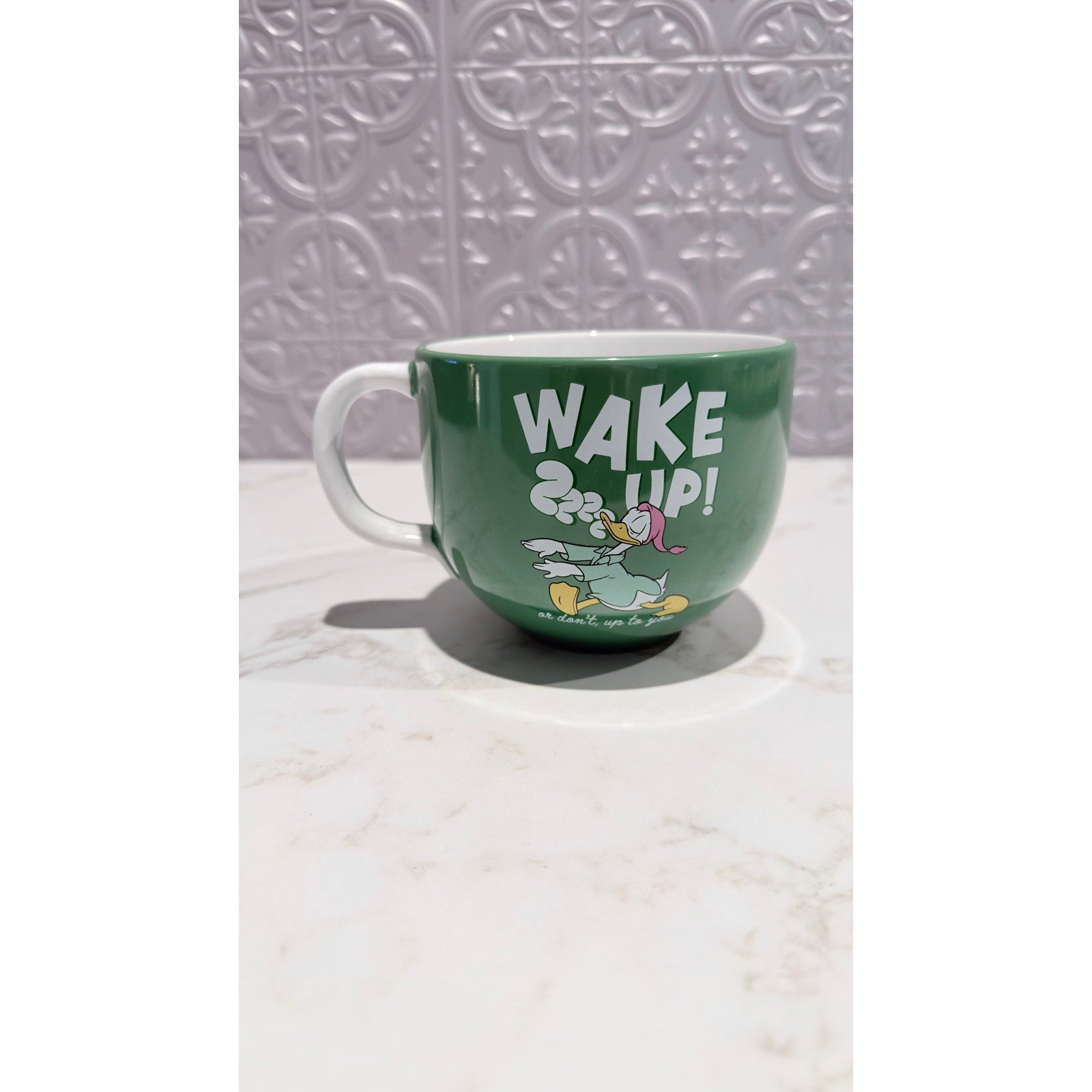 Disney Parks Donald Duck Wake Up Morning Coffee Mug Large 19oz Ceramic NEW