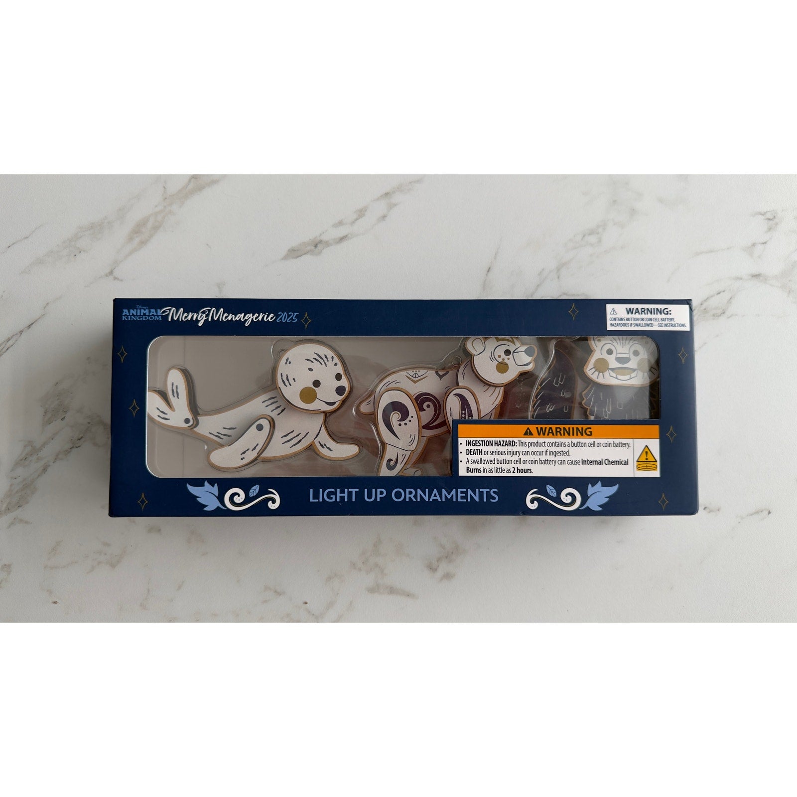 Disney Parks Animal Kingdom Merry Menagerie 2025 Light-Up Ornaments Set NEW