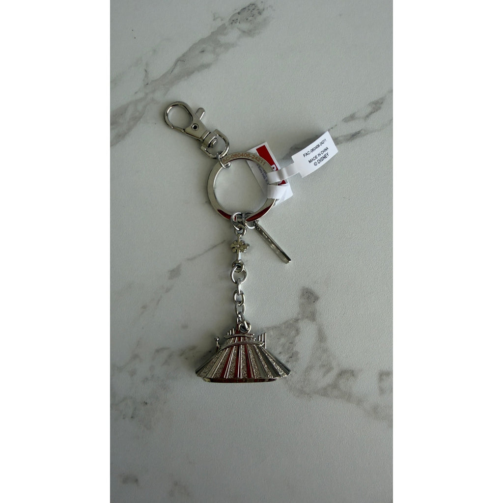 Disney Parks Space Mountain Tomorrowland Metal Keychain Bag Charm NWT