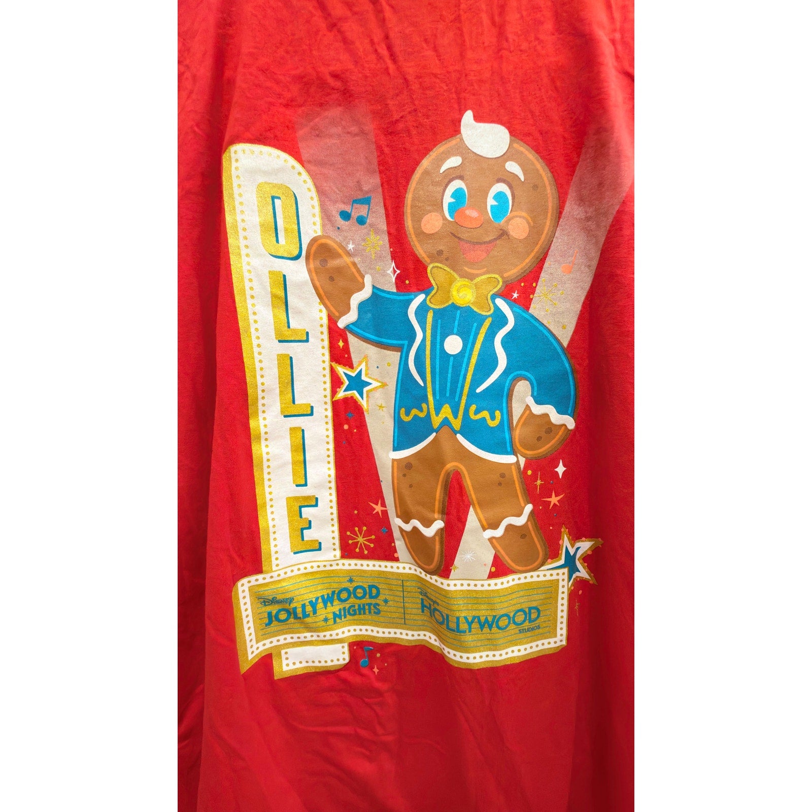 NWT Disney Jollywood Nights 2025 Ollie the Gingerbread Man Tee - Large