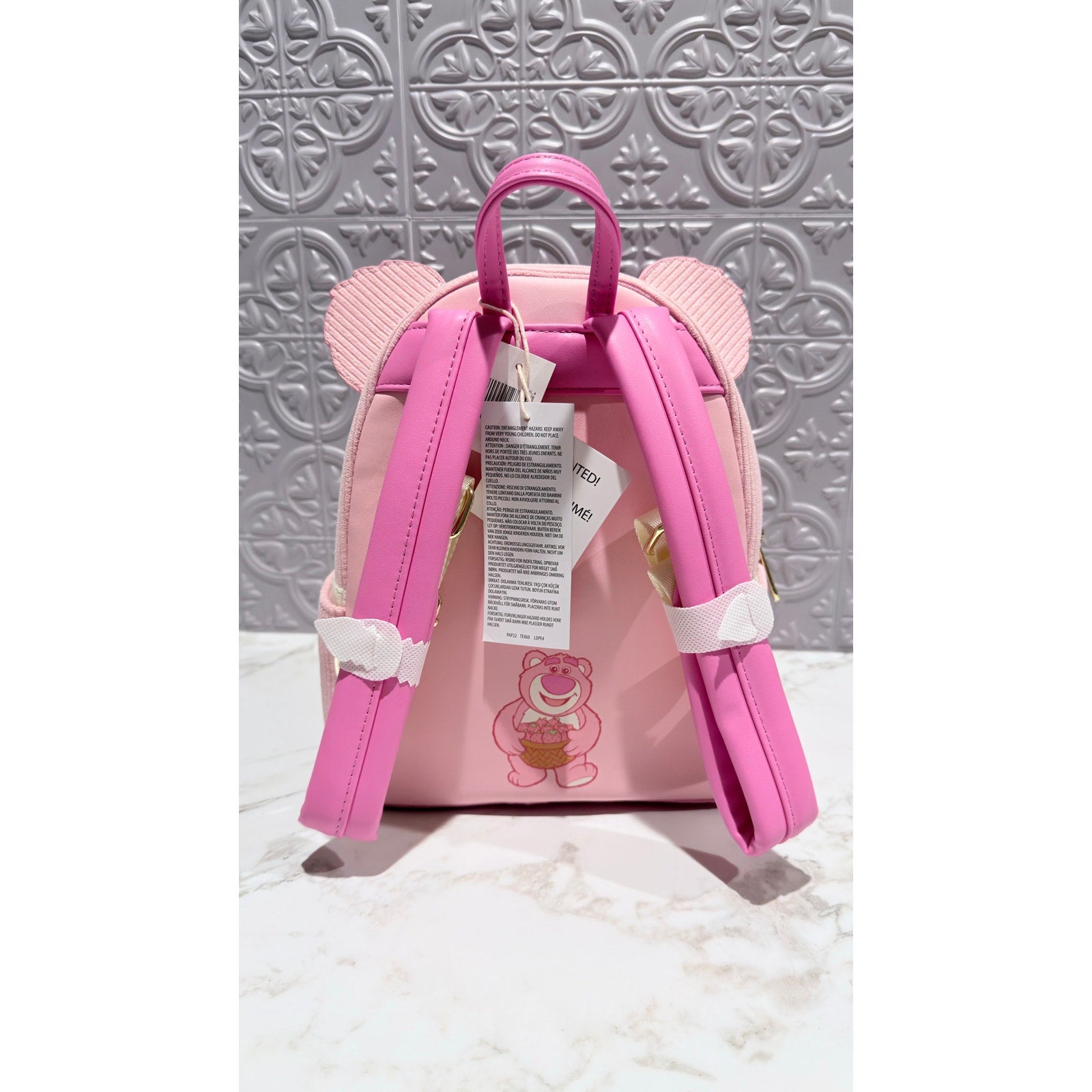 Disney Parks x Loungefly "Toy Story" Pastel Corduroy Lotso Mini Backpack NEW