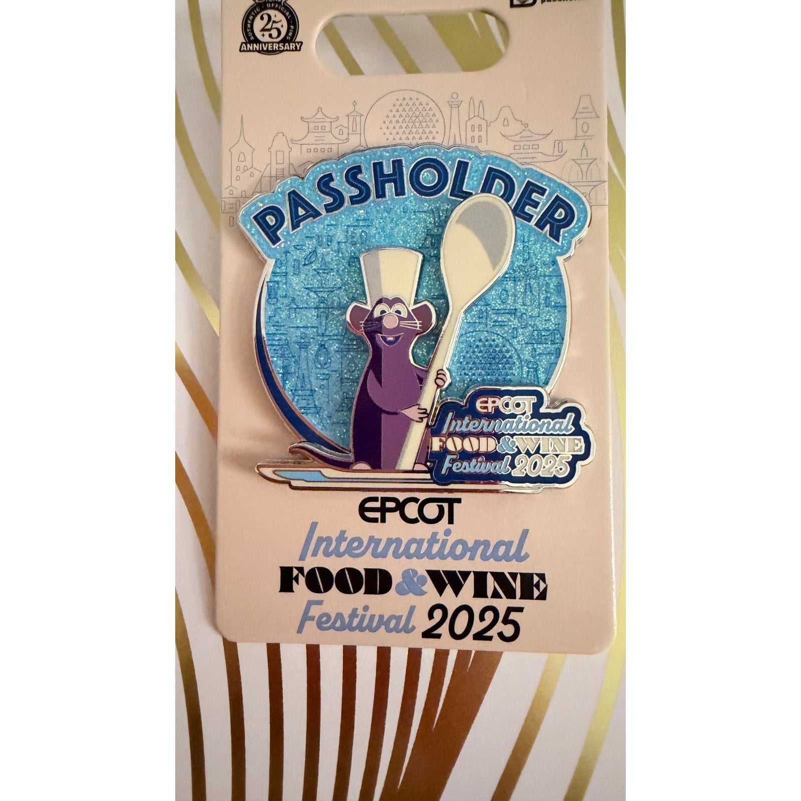 Disney Parks 2025 Epcot Food & Wine Festival Remy Annual Passholder Pin NEW
