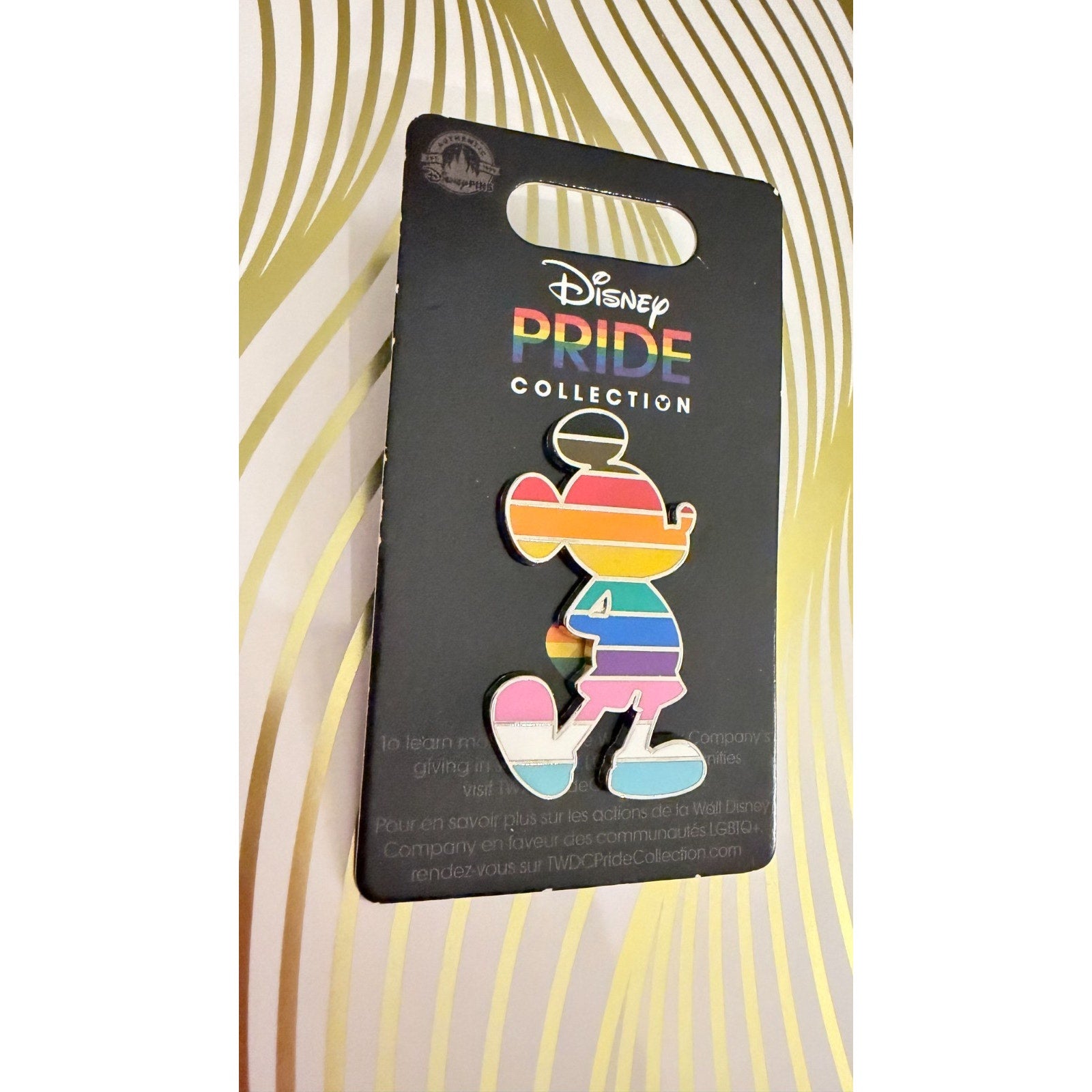 Disney Parks 2024 Pride Collection Mickey Mouse Silhouette Pin