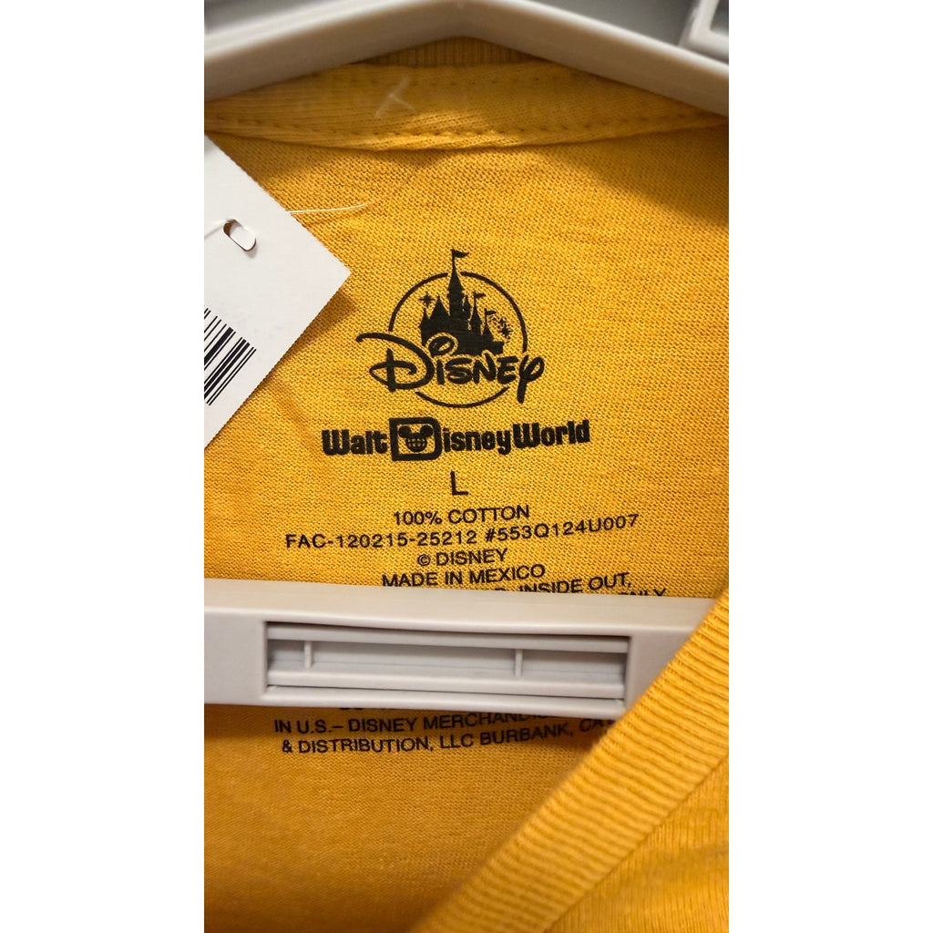 Disney Epcot Center '82 Retro Graphic T-Shirt Mustard Yellow Adult Large NWT
