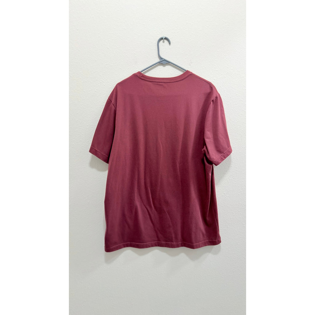 George Men's XL Maroon Short Sleeve Crewneck T-Shirt Preowned