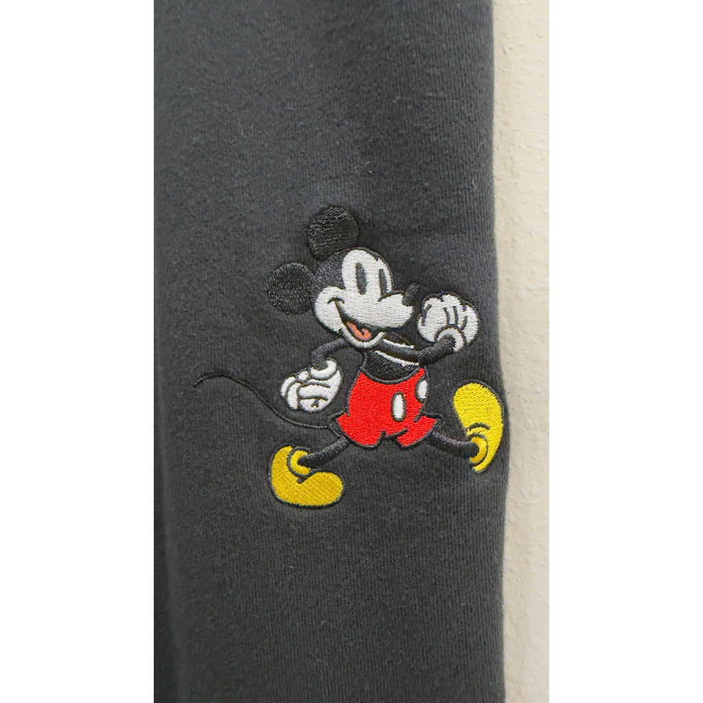 Disney Parks Mickey Mouse Embroidered Fleece Jogger Sweatpants Women’s Large
