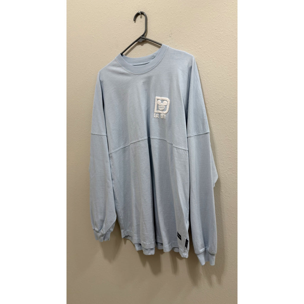 Walt Disney World Magic Kingdom Park Icons Spirit Jersey Light Blue Large NWT