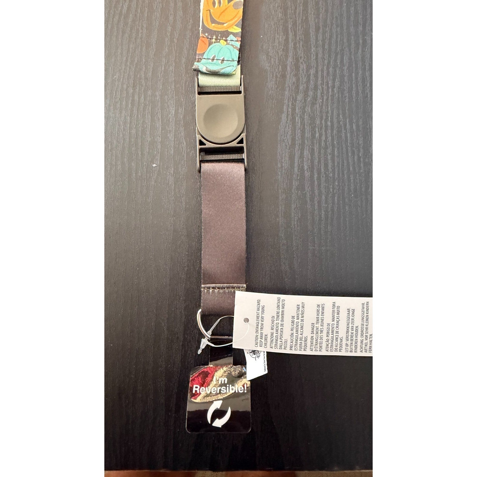 Disney Parks Reversible Pin Trading Lanyard - Halloween Mickey and Friends NEW