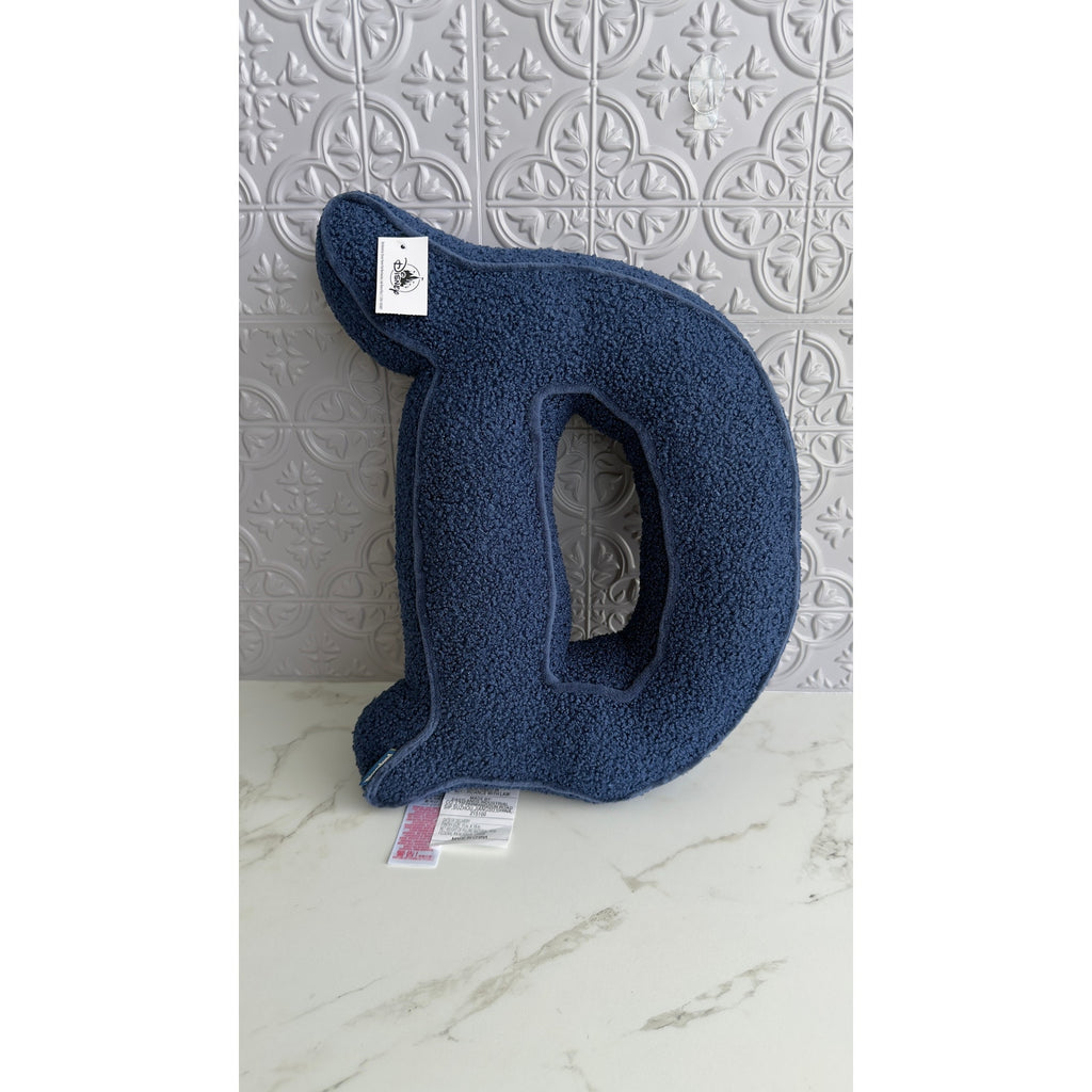 Disneyland 70th Anniversary Vault Collection Blue Sherpa "D" Letter Pillow NEW