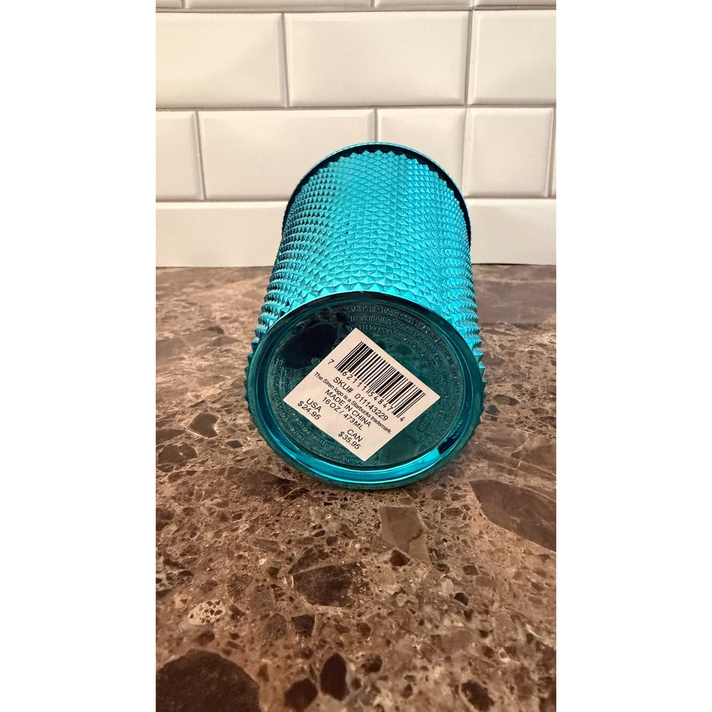 Starbucks Summer 2023 Blue Splash Chrome Studded Tumbler – NEW