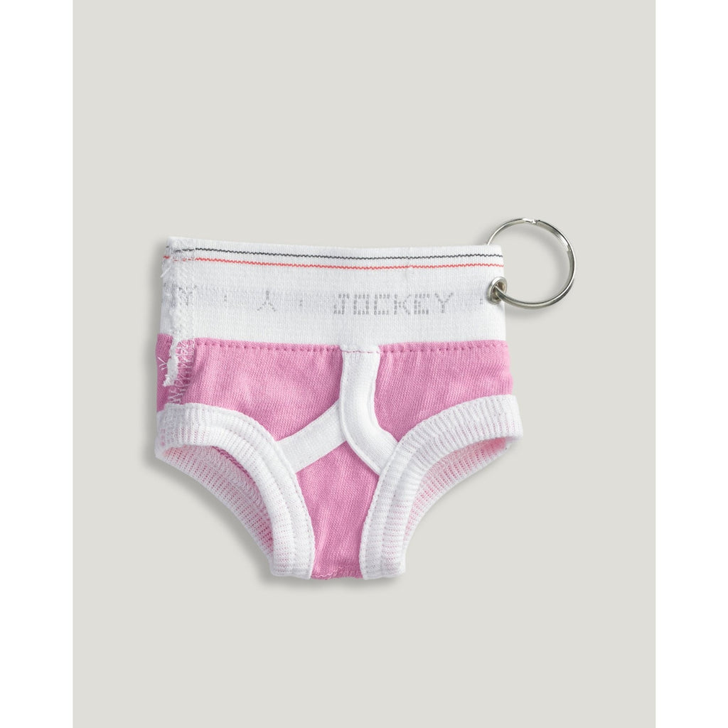 New Jockey Classic Brief Mini Keychain - Tiny Light Pink Cotton Underwear - NWT