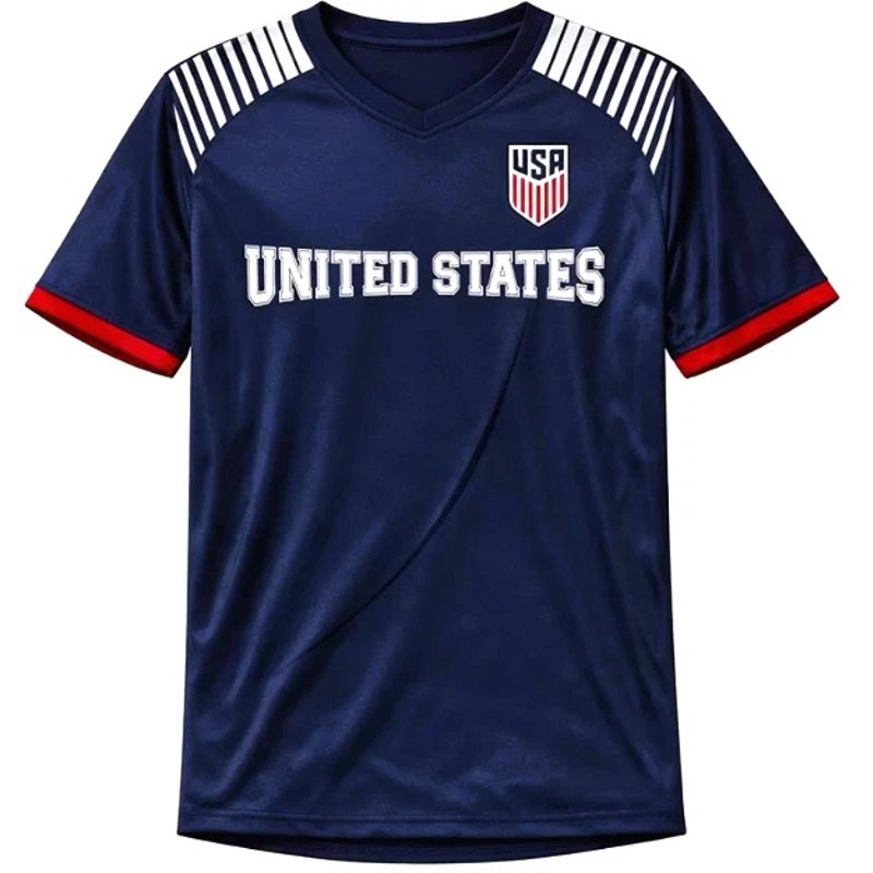 Icon Sports Men’s US Soccer Performance Shirt Jersey Navy Blue Size XL NWT