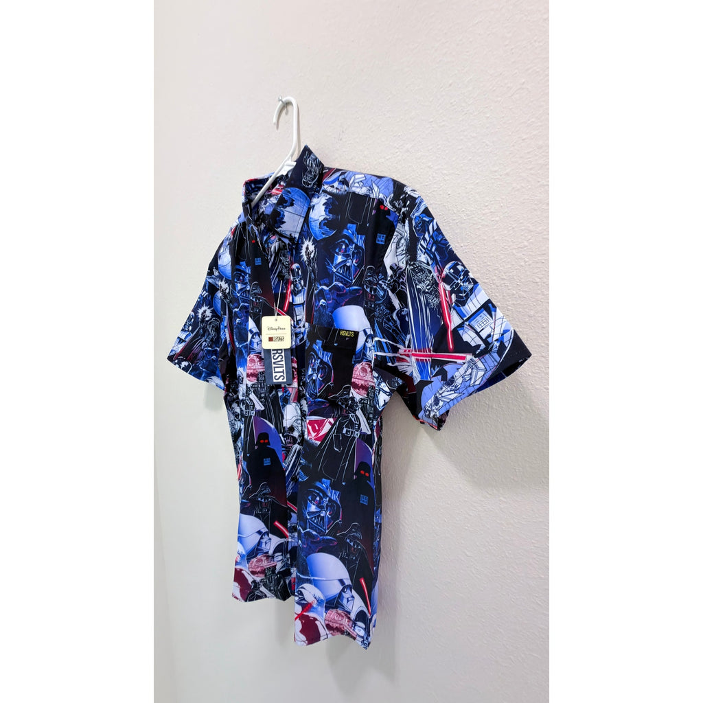 NWT Star Wars RSVLTS "Darth Vader" KUNUFLEX Short Sleeve Shirt - Medium