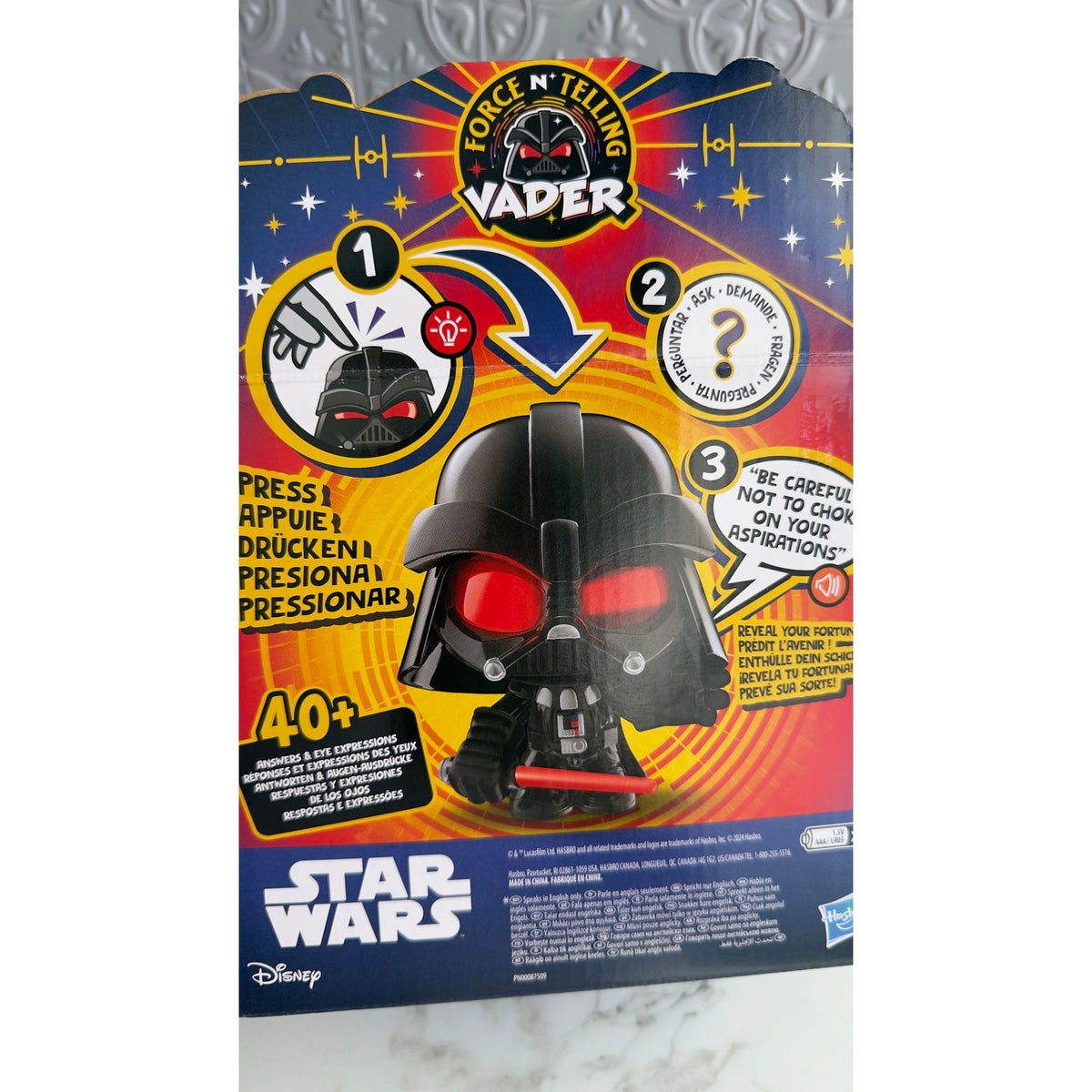 Star Wars Force N’ Telling Vader Electronic Figure Hasbro Disney NEW
