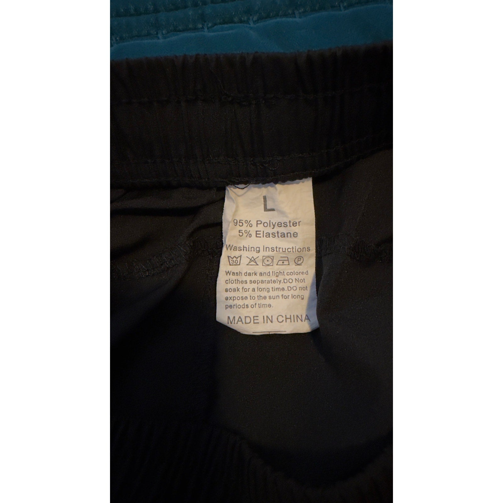 Men's Black Athletic Performance Shorts Zipper Pockets Drawstring Size Large