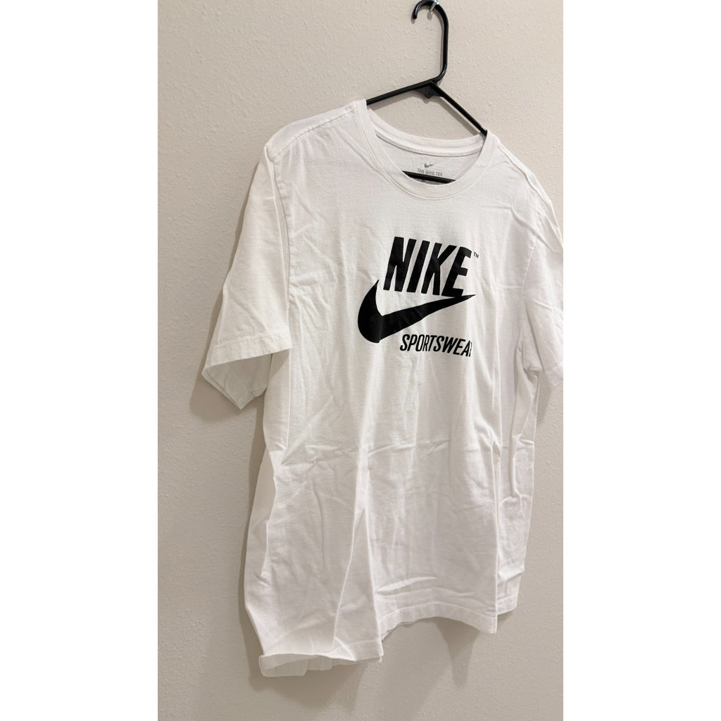 Nike Sportswear Men's Graphic Tee - White / Black Logo - Size XL