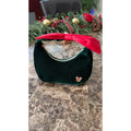 NEW Gingerbread Man Velvet Crossbody Purse - Red Bow
