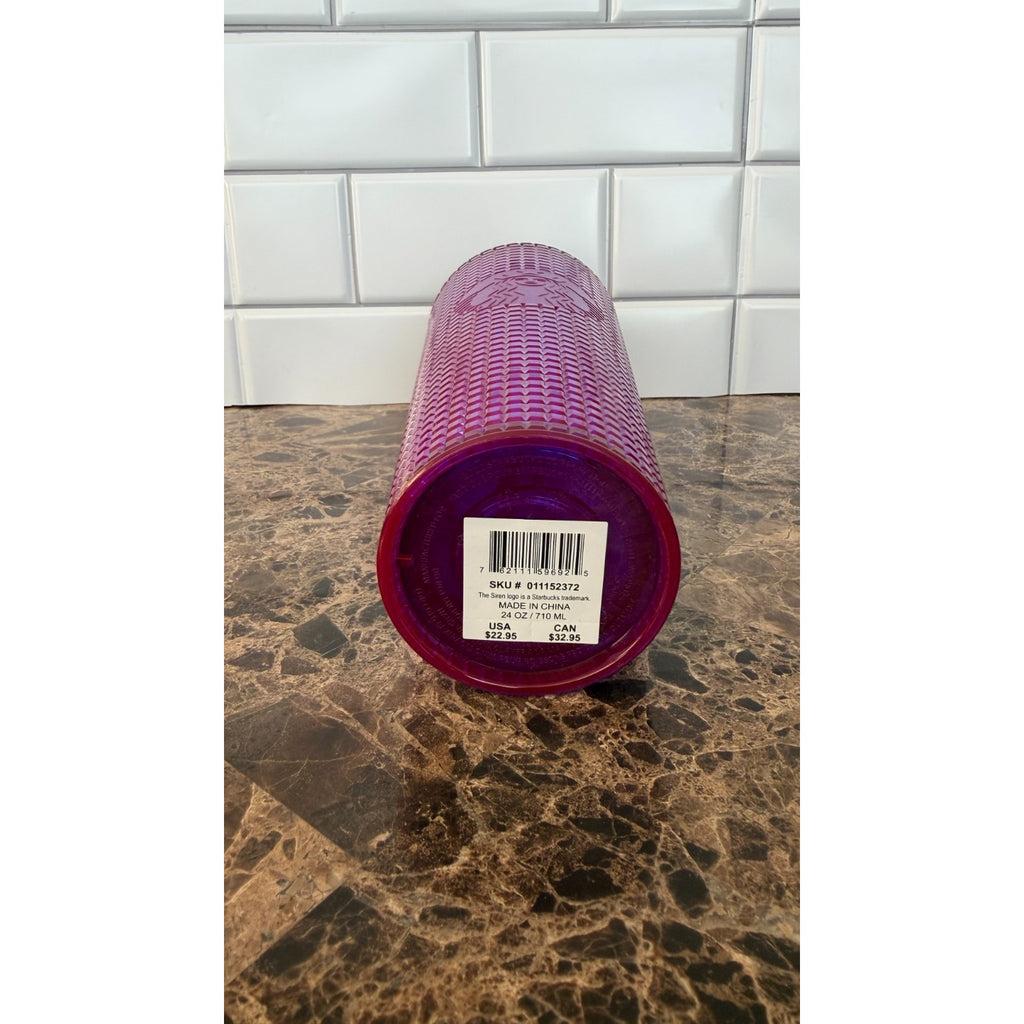 Starbucks Pink Bling Berry Blast Studded Venti Tumbler 24oz 2022 NEW