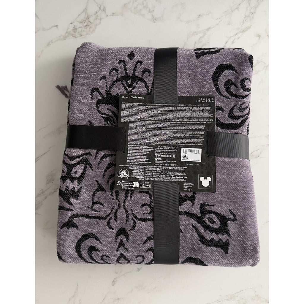 Disney Haunted Mansion Wallpaper Chenille Throw Blanket 50x60 NEW