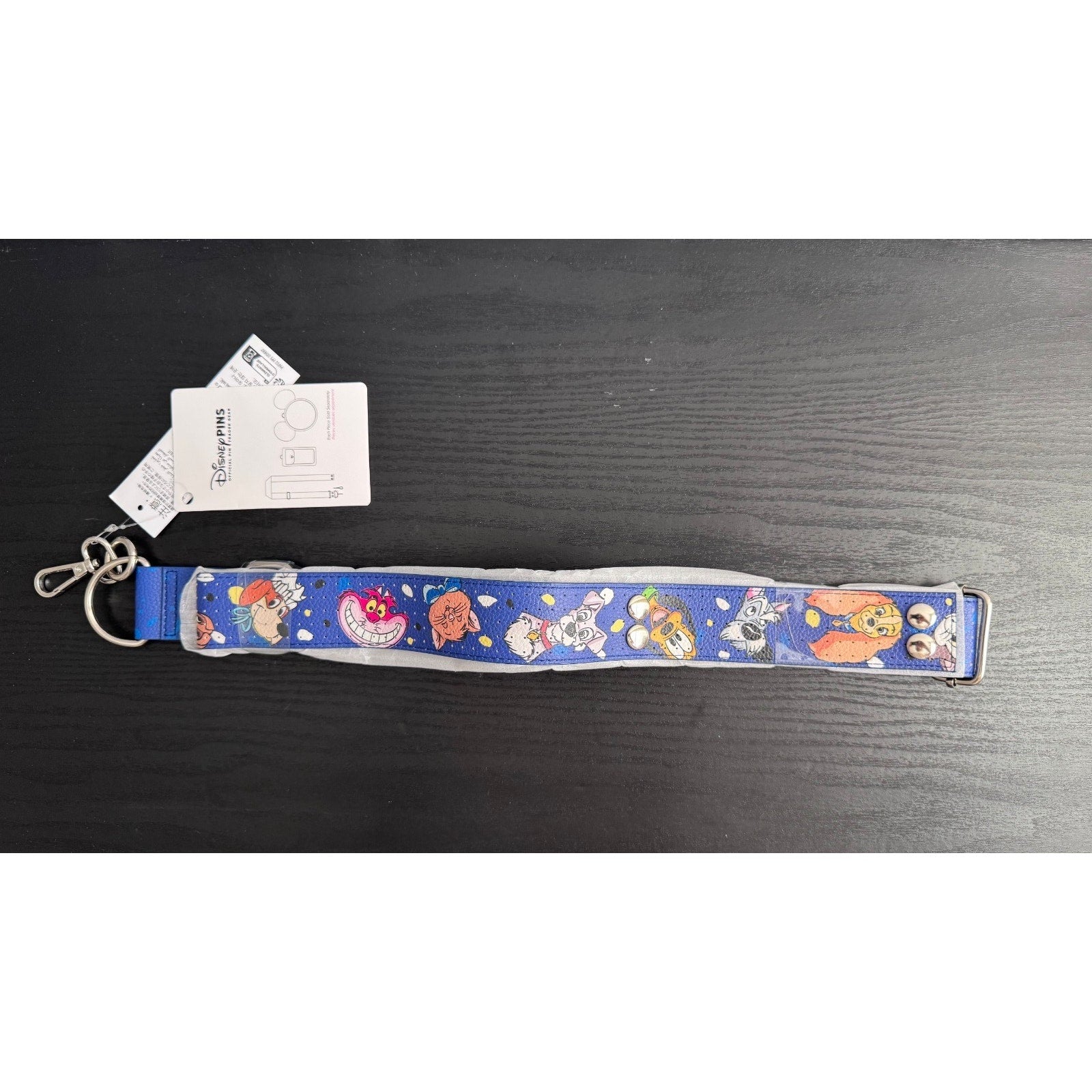Disney Pets Cats & Dogs Blue Pluto Cheshire Lady Tramp Pin Trader Bag Strap NEW