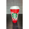 Starbucks 2024 Holiday Red Collectible Reusable Cup with Lid NEW