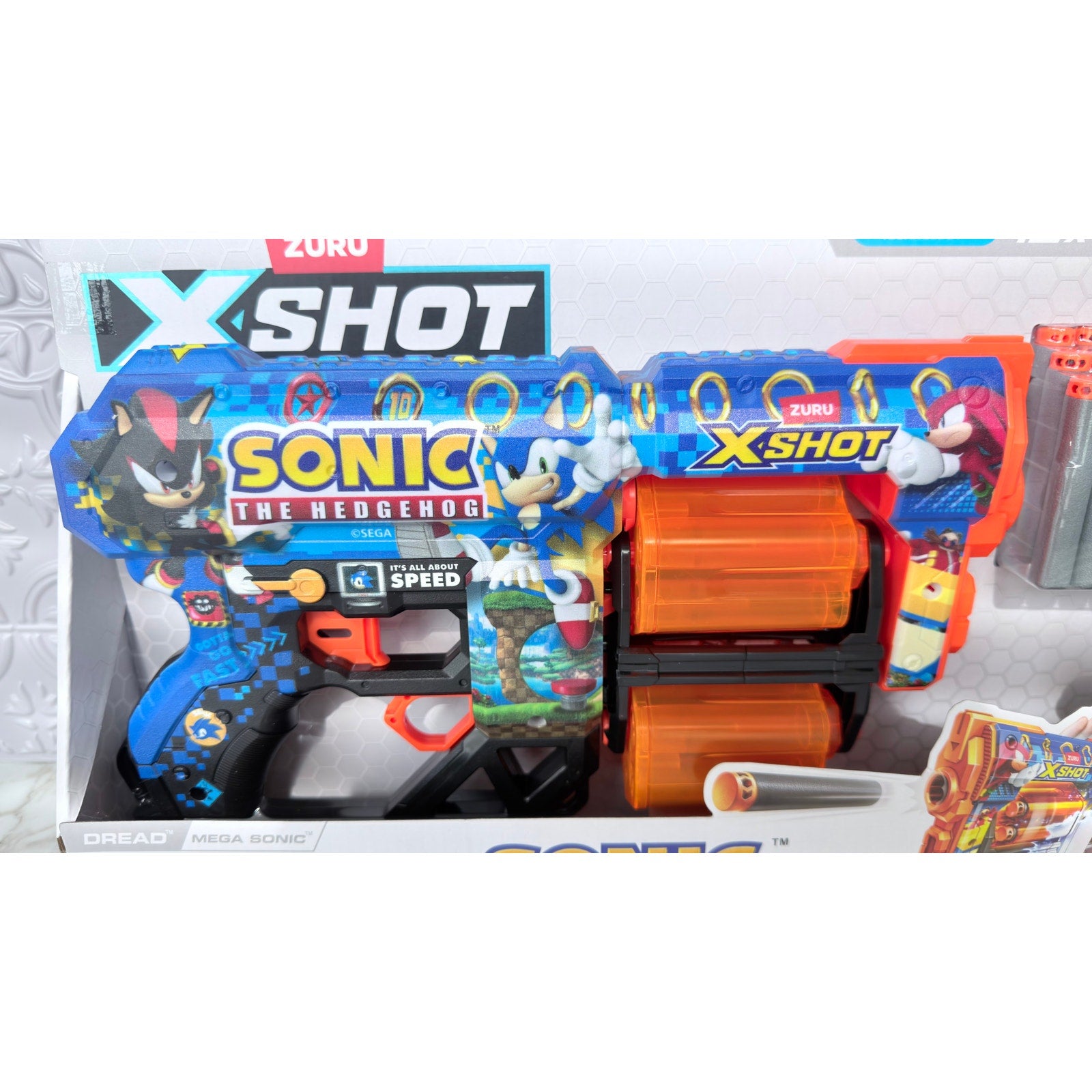 XSHOT Skins Sonic the Hedgehog Dread Dart Blaster by ZURU NEW