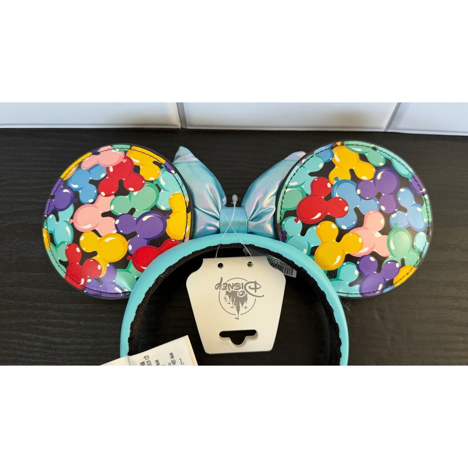 NEW Disney Parks Minnie Mouse Balloon Ear Headband Adult – Blue Lamé Bow