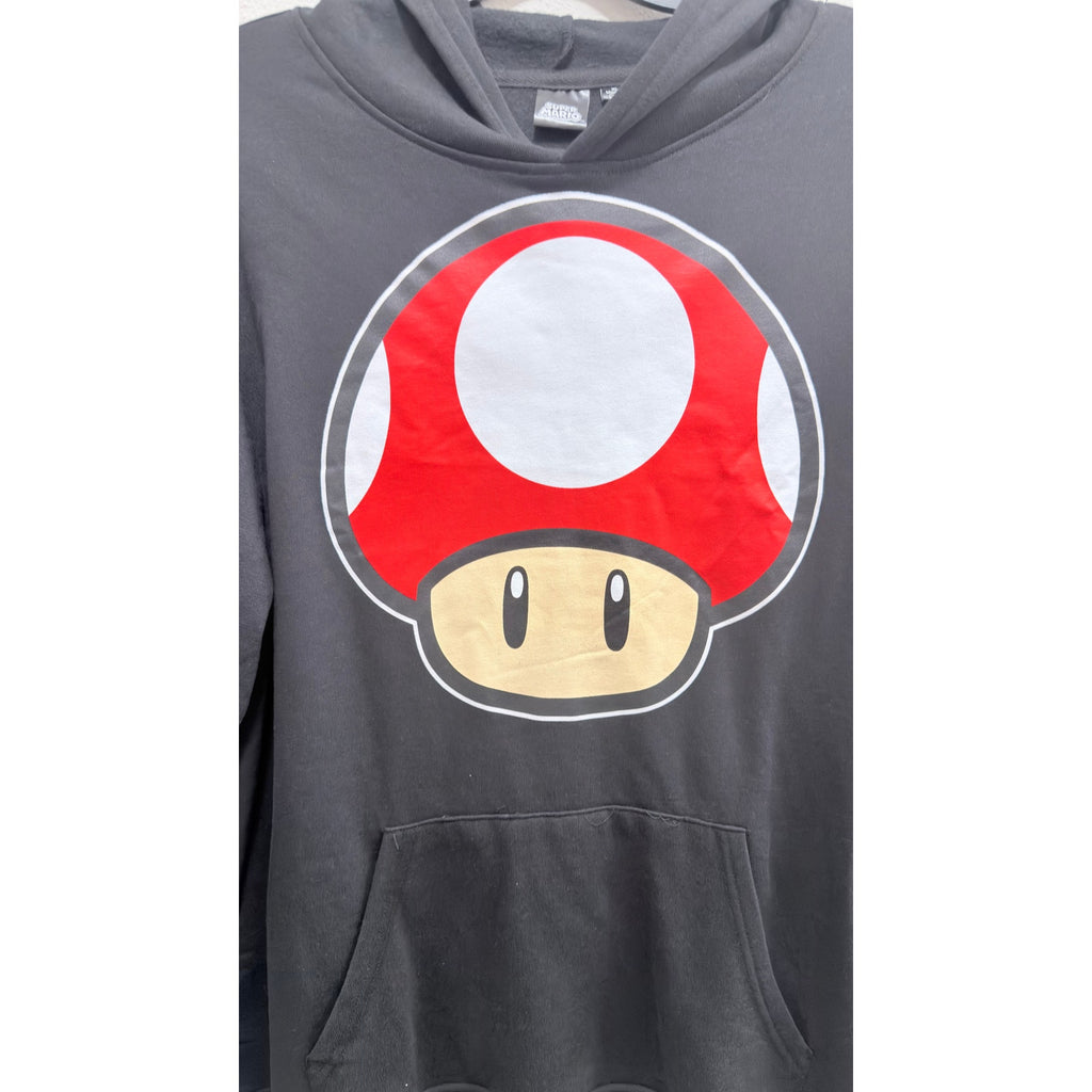 Nintendo Super Mario Bros Red Power-Up Mushroom Pullover Hoodie - XL NWT