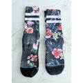 Stance Floral Crew Socks 2-Pair Lot Sizes Large & Medium Black
