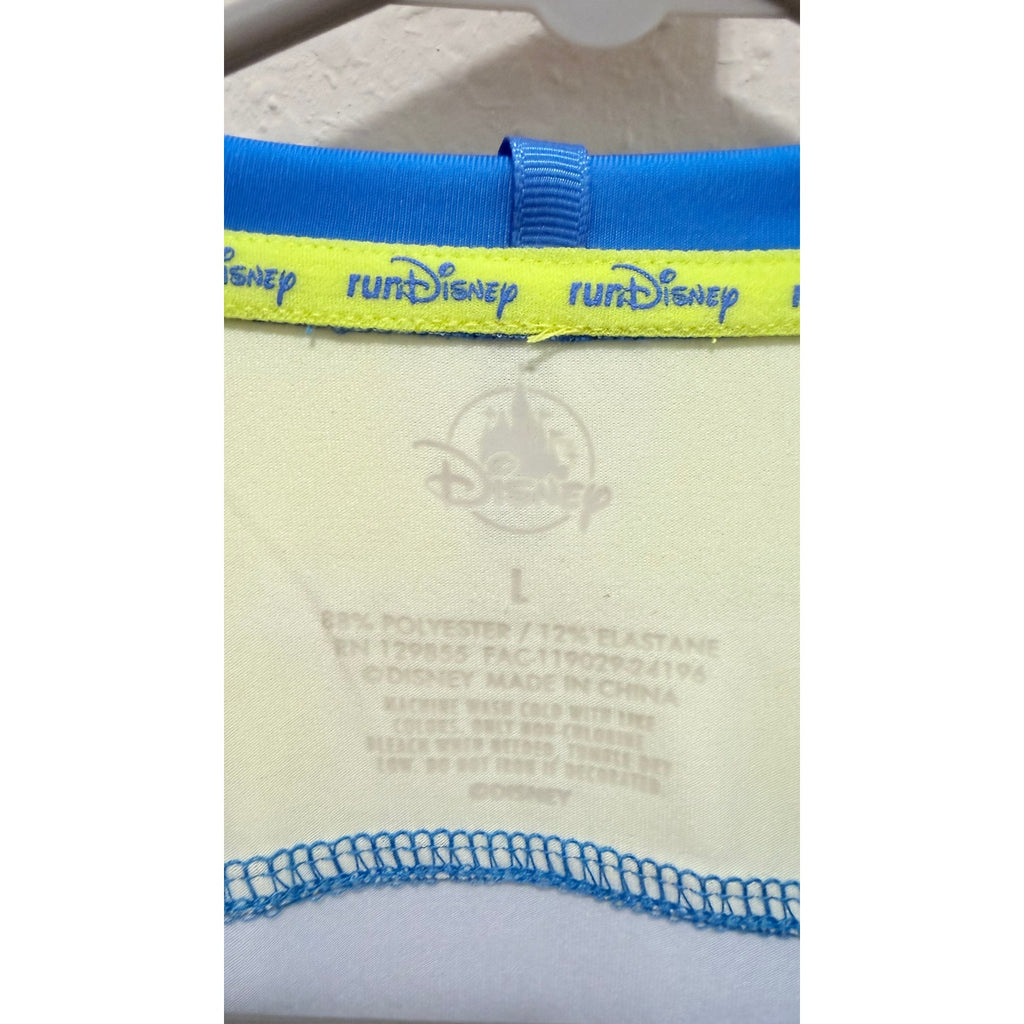 runDisney Mickey Mouse Performance Running Shirt Blue Yellow Large NEW