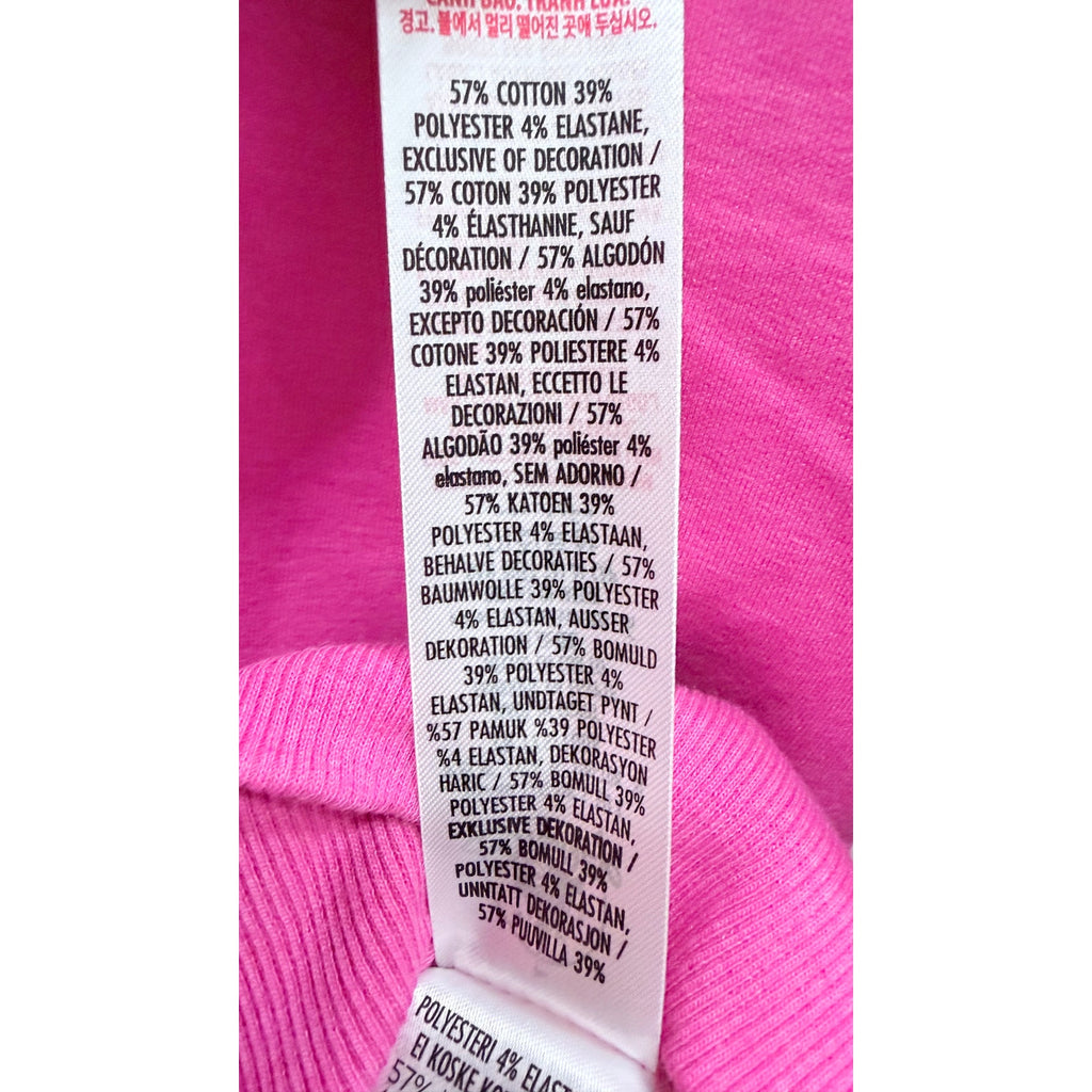 Walt Disney World The Most Magical Place on Earth Hot Pink Sweatshirt Large NWT
