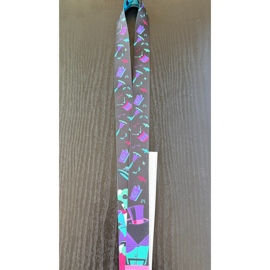 NEW Disney Parks Haunted Mansion Reversible Lanyard – Clock & Instruments