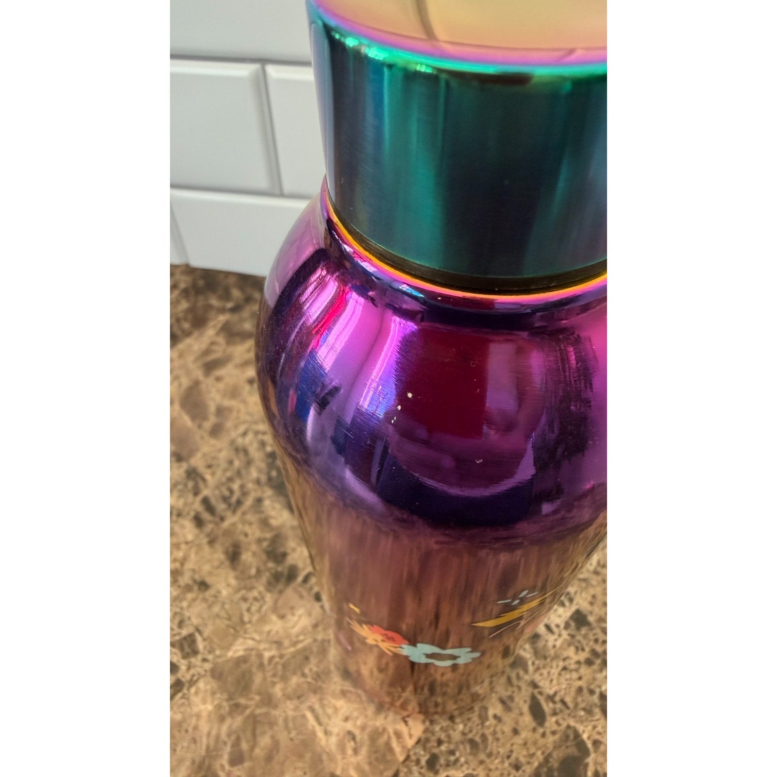 Disney Parks 2023 Pride Doodles Castle Metallic Blue Tumbler 24oz READ