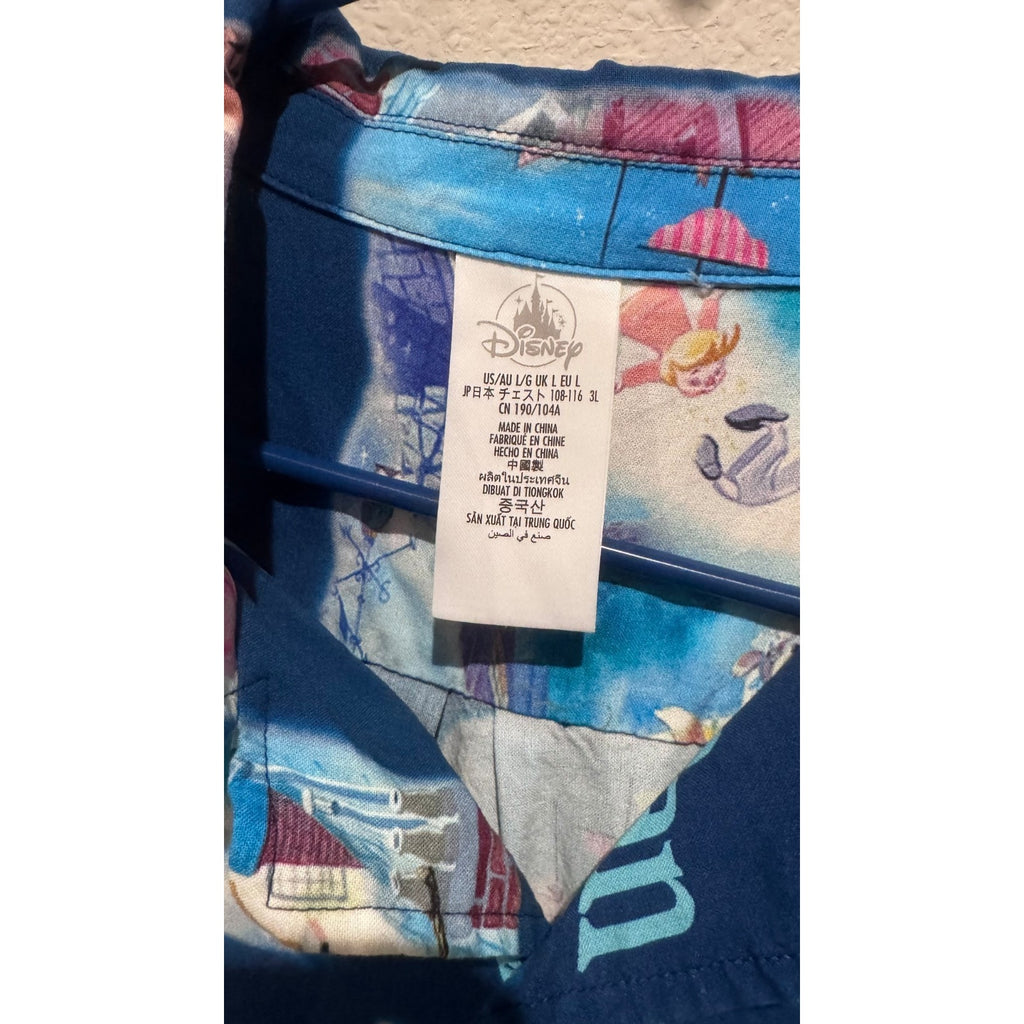 Disney Peter Pan 70th Anniversary Camp Shirt - Adult Large NWT