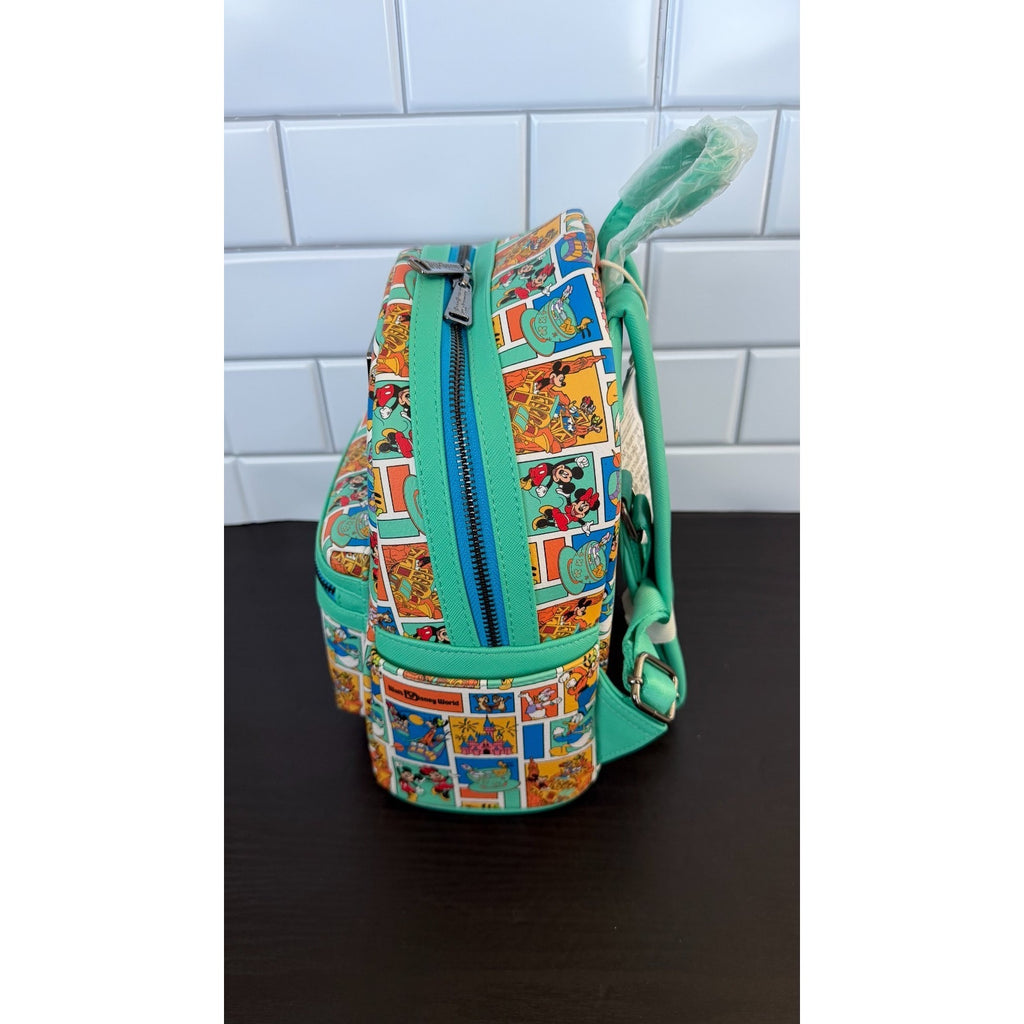 NEW Disney Parks x Loungefly Backpack Mickey Mouse & Friends Attractions