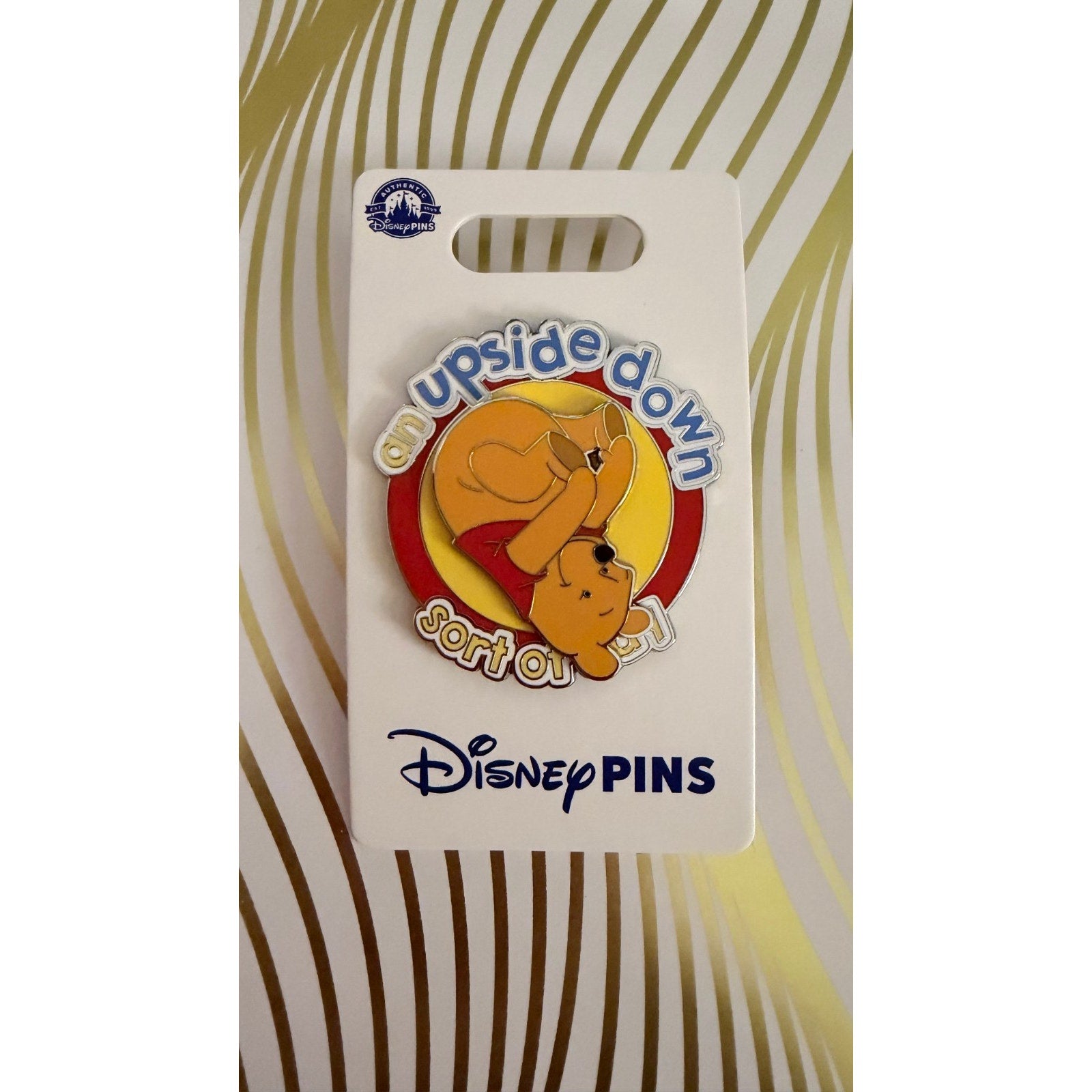 NEW Winnie The Pooh An Upside Down Sort of Day Disney Spinner Pin