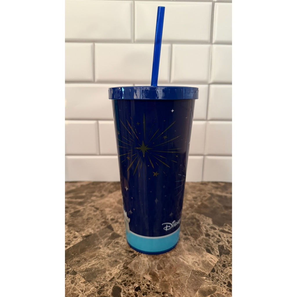 Disney Parks Cinderella Castle Light-Up Tumbler with Straw - NEW