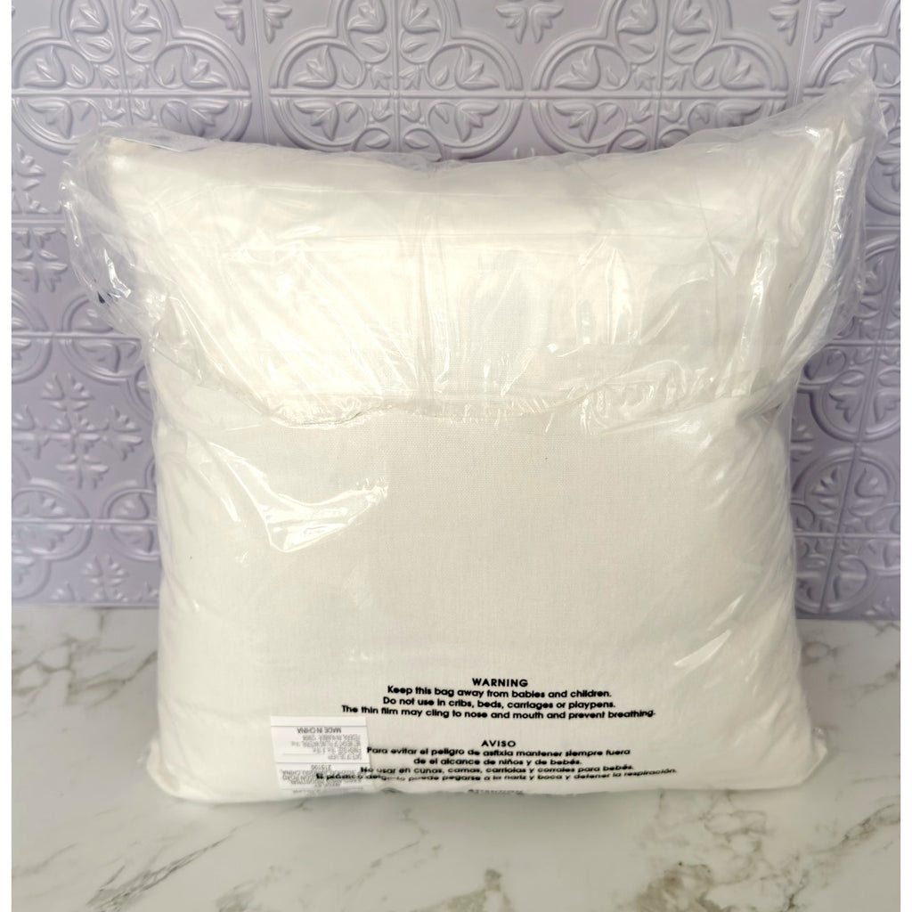 Disney Parks Boho Mickey Mouse Ivory Tufted Sequin Throw Pillow NEW