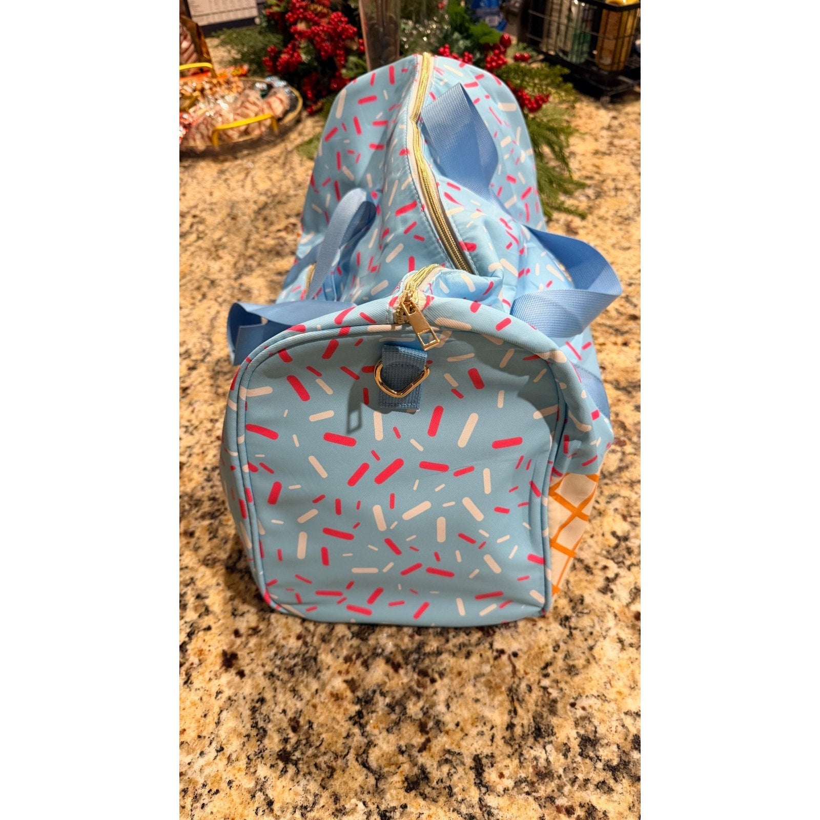 Sweet Treats: Ice Cream Pattern Canvas Duffle Bag - NWOT
