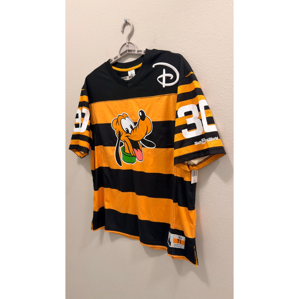 Disney Parks Walt Disney World Pluto Football Jersey Adult Large NWT
