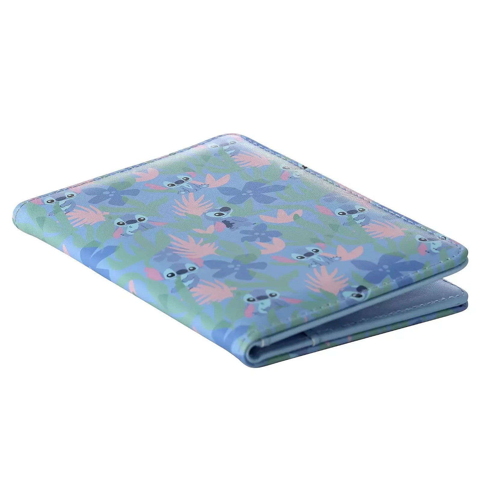 Disney Stitch Tropical Floral Passport Holder Cover Wallet Lilo & Stitch NWT