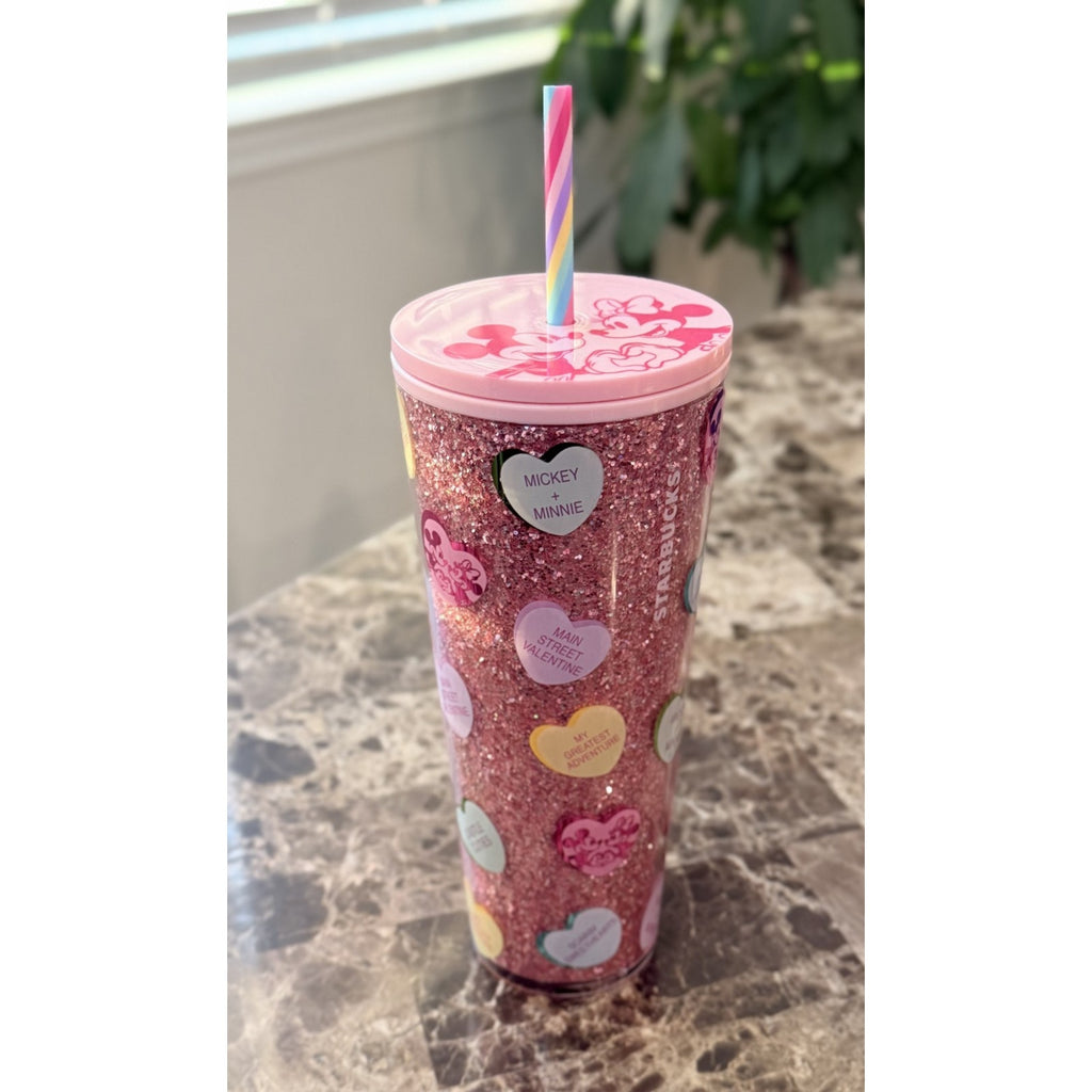 NEW Disney Parks x Starbucks Mickey & Minnie Mouse Valentine's Day 24oz Tumbler