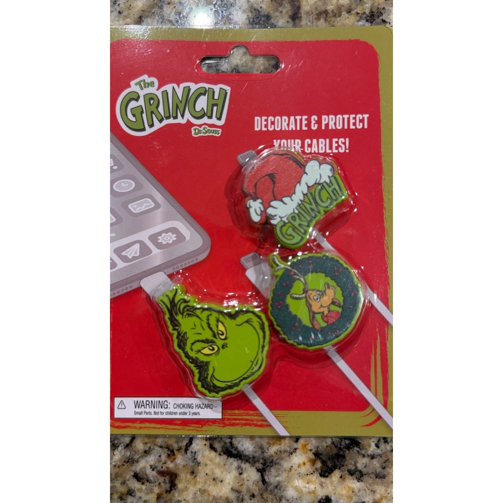 NEW The Grinch™ Dr. Seuss™ Charging Cable Protector Set (3-Piece)