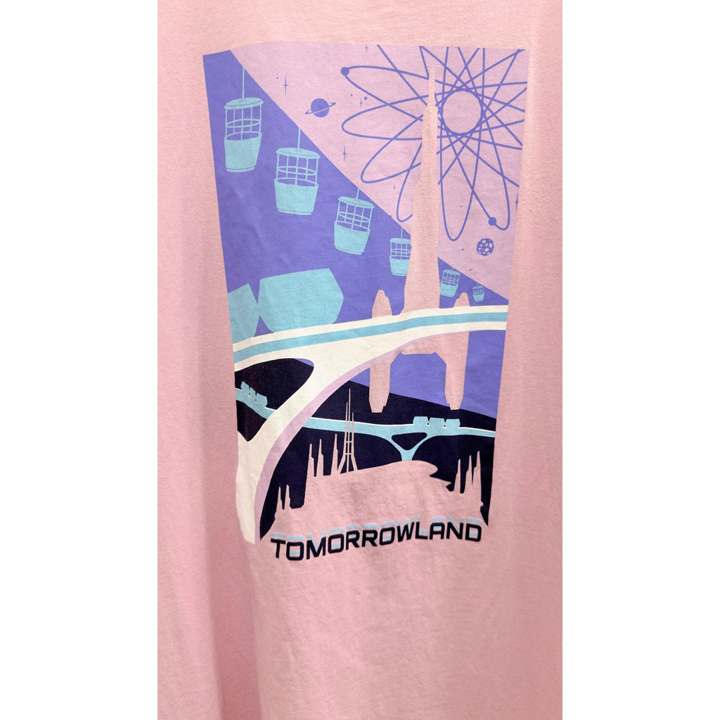 Disney Parks Tomorrowland Pink T-shirt Adult Unisex Large Preowned