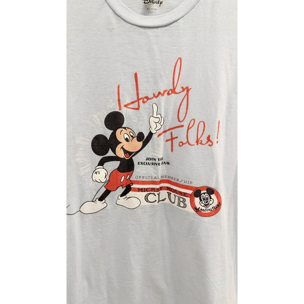 Mickey Mouse Club "Howdy Folks" Men's Graphic T-Shirt - Large - NWT