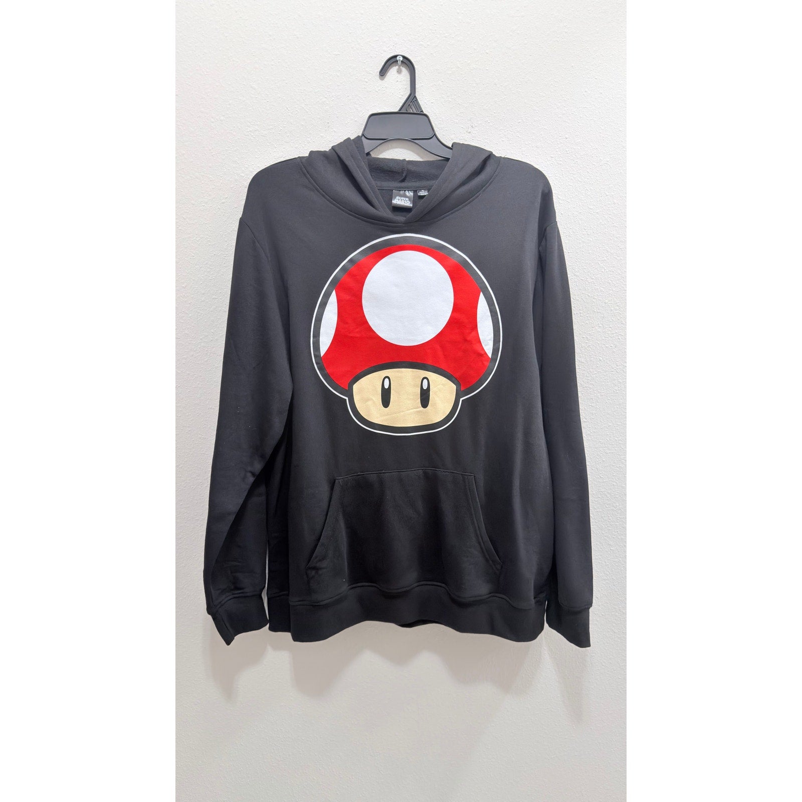 Nintendo Super Mario Bros Red Power-Up Mushroom Pullover Hoodie - XL NWT