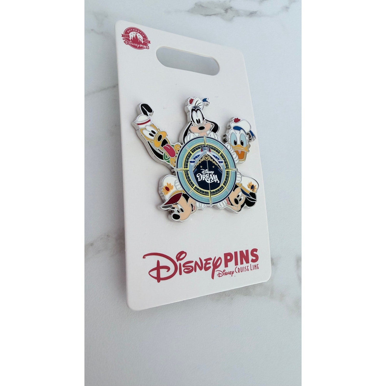 NEW Disney Cruise Line Disney Dream Fab 5 Mickey & Friends Compass Pin