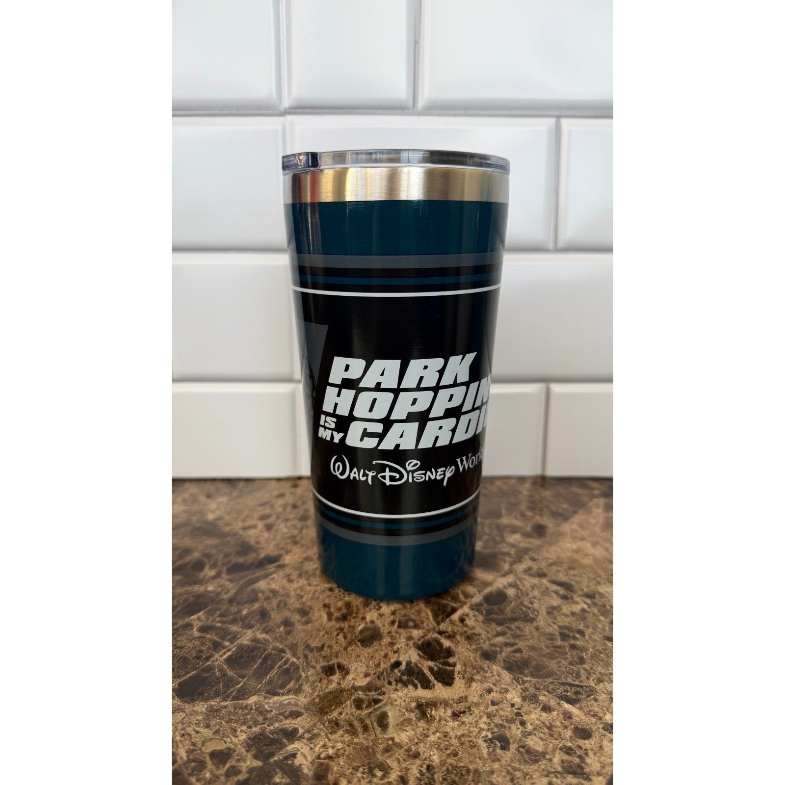 Disney World "Park Hopping Is My Cardio" Stainless Steel Tumbler - NEW