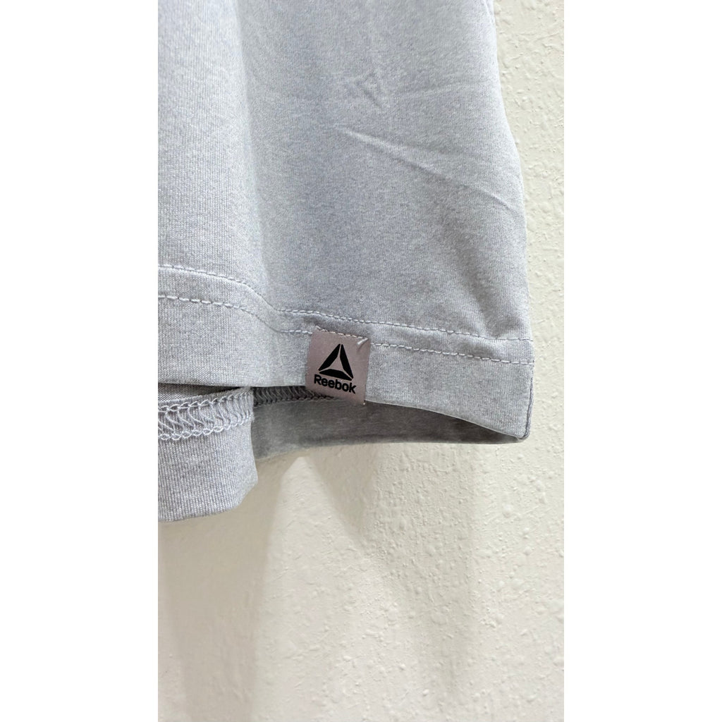 NWOT Reebok Men's Gray Graphic Logo Gym Training Shirt - Large